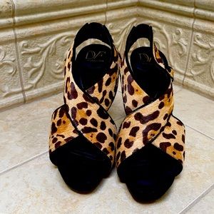 Beautiful DVF leopard print calf hair.